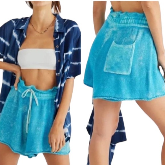 Free People ocean blue shorts. - Picture 1 of 8